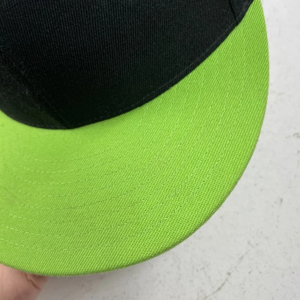 Lids Y2k Hat Baby Script Black Green Fitted 6 7/8 to 7 1/4 Vintage Graffiti